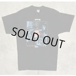 画像: 90'S THE BEATLES "LET IT BE 25YEARS" シングルステッチ 両面プリント 半袖 Tシャツ ブラック USA製 (VINTAGE)