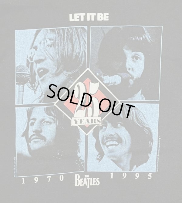 画像3: 90'S THE BEATLES "LET IT BE 25YEARS" シングルステッチ 両面プリント 半袖 Tシャツ ブラック USA製 (VINTAGE)