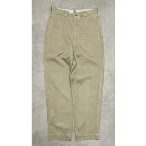 画像: 60'S アメリカ軍 US ARMY コットン100% チノパンツ FASTブラスジップ (VINTAGE)