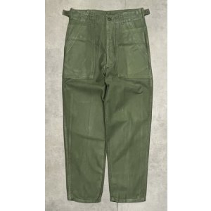 画像: 60'S アメリカ軍 US ARMY "OG107" 初期モデル コットンサテン 平ボタン ベイカーパンツ ミリタリーグリーン (VINTAGE)