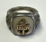 画像: US NAVY スターリングシルバー リング (VINTAGE)