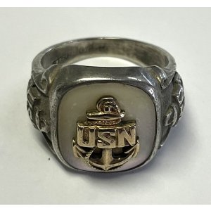 画像: US NAVY スターリングシルバー リング (VINTAGE)