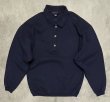 画像1: 90'S LANDS' END 三角タグ 襟付き スウェットシャツ ネイビー USA製 (VINTAGE)