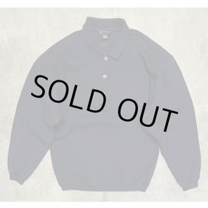 画像: 90'S LANDS' END 三角タグ 襟付き スウェットシャツ ネイビー USA製 (VINTAGE)