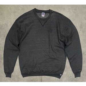 画像: 90'S RUSSELL ATHLETIC 前Vガゼット付き クルーネック スウェットシャツチャコール USA製 (VINTAGE)