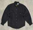 画像1: 90'S EDDIE BAUER 黒タグ シャモアクロス BDシャツ ダークネイビー (VINTAGE)