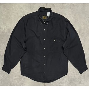 画像: 90'S EDDIE BAUER 黒タグ シャモアクロス BDシャツ ダークネイビー (VINTAGE)