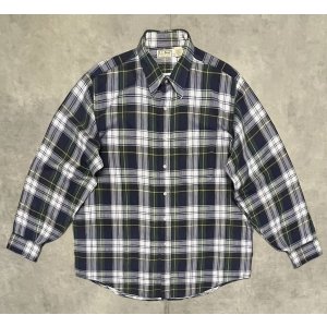 画像: 90'S LL Bean フランネル レギュラーカラーシャツ チェック柄 USA製 (VINTAGE)