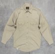 画像1: 90'S EDDIE BAUER 黒タグ ポプリンシャツ ベージュ USA製 (VINTAGE)