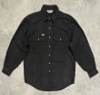 画像1: 80'S CARHARTT 三角タグ シャモアクロス ワークシャツ ブラック (VINTAGE)