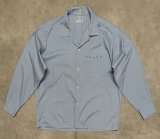 画像: 60'S PILGRIM コットン100% オープンカラーシャツ ライトブルー (VINTAGE)