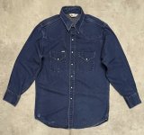 画像: 80'S CARHARTT 三角タグ デニム ウエスタンシャツ インディゴ (VINTAGE)