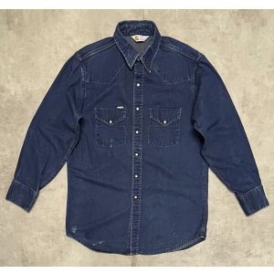 画像: 80'S CARHARTT 三角タグ デニム ウエスタンシャツ インディゴ (VINTAGE)