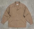 画像1: 60'S VAN HEUSEN コットン100% オープンカラーシャツ ライトブラウン (VINTAGE)
