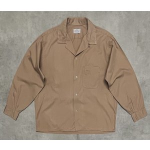 画像: 60'S VAN HEUSEN コットン100% オープンカラーシャツ ライトブラウン (VINTAGE)
