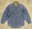 画像1: 80'S BANANA REPUBLIC 初期タグ 襟コーデュロイ デニムシャツ ライトインディゴ USA製 (VINTAGE)