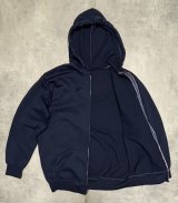 画像: 80'S UNKNOWN 裏地サーマル フルジップ ダブルフェイス スウェットパーカー ネイビー PRIDEアルミジップ (VINTAGE)