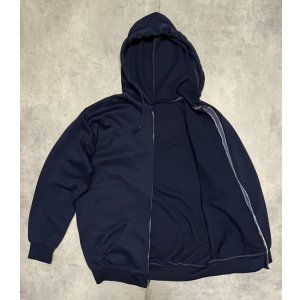 画像: 80'S UNKNOWN 裏地サーマル フルジップ ダブルフェイス スウェットパーカー ネイビー PRIDEアルミジップ (VINTAGE)