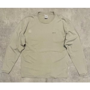画像: 90'S PATAGONIA "BENEFICIAL T'S" ロゴ刺繍 長袖 Tシャツ ベージュ メキシコ製 (VINTAGE)