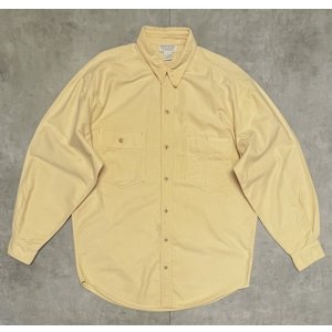 画像: 80'S BANANA REPUBLIC 旧タグ シャモアクロス ワークシャツ ライトイエロー (VINTAGE)