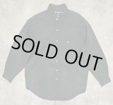 画像: 90'S RALPH LAUREN POLO SPORT "LOWELL SPORT" ツイル レギュラーカラーシャツ ダークグリーン (VINTAGE)