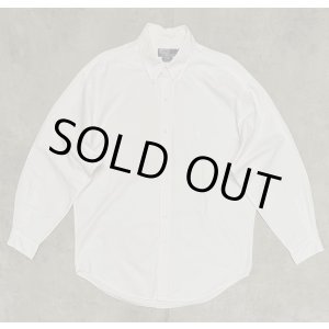 画像: 90'S RALPH LAUREN "BLAKE" ロゴ同色 オックスフォード BDシャツ オールホワイト (VINTAGE)