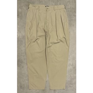 画像: 90'S RALPH LAUREN "クレストロゴ" ツープリーツ ポプリンパンツ ベージュ TALONジップ USA製 (VINTAGE)