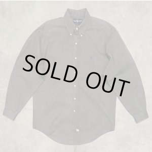 画像: 90'S RALPH LAUREN ツイル BDシャツ チャコール USA製 (VINTAGE)