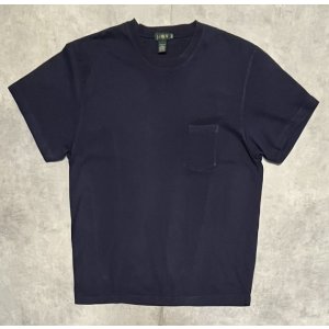 画像: 90'S J.CREW 旧タグ ポケット付き 半袖 Tシャツ ネイビー (VINTAGE)