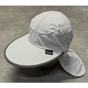 画像: 00'S PATAGONIA ネックガード付き ナイロン ロングビルキャップ グラフチェック USA製 (VINTAGE)