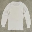 画像1: 70'S SEARS コットン100% サーマル 長袖 Tシャツ ホワイト USA製 (VINTAGE)