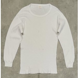 画像: 70'S SEARS コットン100% サーマル 長袖 Tシャツ ホワイト USA製 (VINTAGE)