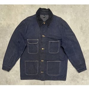 画像: 70'S BIG BEN BY WRANGLER 裏地無し バットダイデニム カバーオール ダークインディゴ USA製 (VINTAGE)
