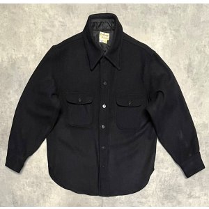 画像: 60'S FOX KNAPP イカリボタン ウール CPOシャツ ネイビー USA製 (VINTAGE)
