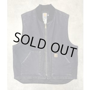 画像: CARHARTT 裏地キルティング ダックベスト ネイビー (VINTAGE)