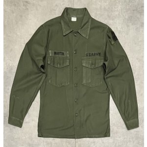 画像: 60'S アメリカ軍 US ARMY OG107 コットンサテン ユーティリティシャツ (VINTAGE)