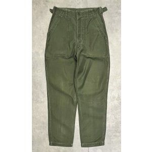 画像: 60'S アメリカ軍 US ARMY "OG107" 初期モデル コットンサテン 平ボタン ベイカーパンツ ミリタリーグリーン (VINTAGE)