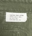 画像2: 60'S アメリカ軍 US ARMY "OG107" コットンサテン ベイカーパンツ ミリタリーグリーン (VINTAGE)