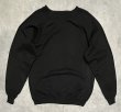 画像1: 90'S HANES "HER WAY" ラグランスリーブ スウェットシャツ ブラック USA製 (VINTAGE)