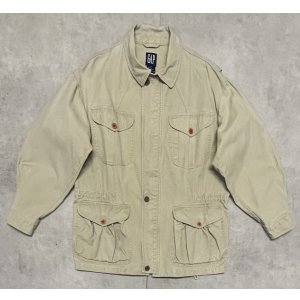 画像: 90'S GAP 旧タグ "BRITISH ARMY P60 SAMPLING" チンスト付き ミリタリージャケット ベージュ (VINTAGE)