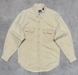 画像1: 90'S GAP 旧タグ ツイル BDシャツ ベージュ (VINTAGE)