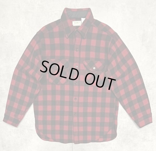画像1: 80'S LL Bean "MAINE GUIDE SHIRT" ウールシャツ チェック柄 USA製 (VINTAGE)