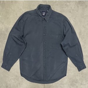 画像: 90'S GAP 旧タグ ツイルシャツ ブルー (VINTAGE)