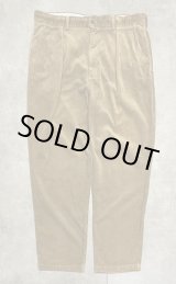 画像: 90'S RALPH LAUREN "ANDREW PANT" ツープリーツ 太畝 コーデュロイパンツ タン (VINTAGE)