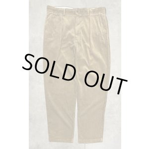 画像: 90'S RALPH LAUREN "ANDREW PANT" ツープリーツ 太畝 コーデュロイパンツ タン (VINTAGE)