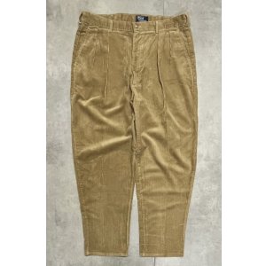 画像: 90'S RALPH LAUREN ツープリーツ 太畝 コーデュロイパンツ タン USA製 (VINTAGE)