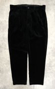 画像1: 90'S RALPH LAUREN "ETHAN PANT" ツープリーツ 太畝 コーデュロイパンツ ブラック (VINTAGE)