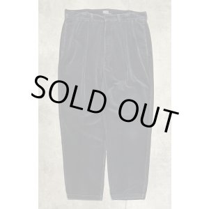 画像: 90'S RALPH LAUREN "ANDREW PANT" ツープリーツ 太畝 コーデュロイパンツ ネイビー (VINTAGE)