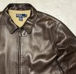 画像4: 90'S RALPH LAUREN チンスト付き 裏地付き レザー ドリズラージャケット ブラウン (VINTAGE)