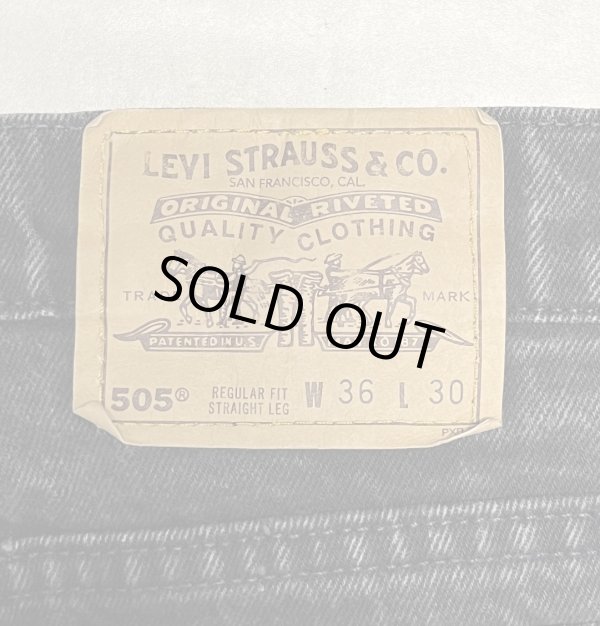 画像4: 90'S LEVIS 505 デニム ブラック W36L30 USA製 (VINTAGE)
